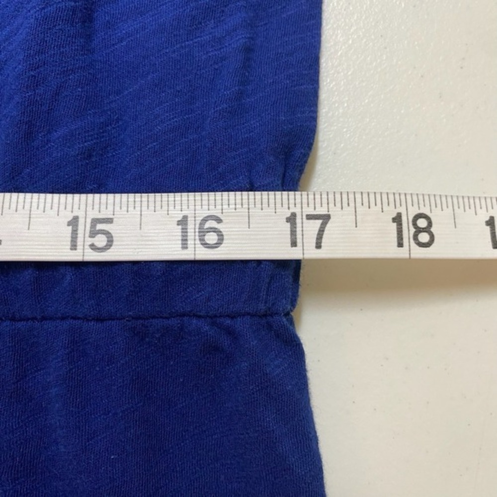 C & C California Womens Dress Small Blue Short Sleeve Drawstring Waist USA Made - Picture 11 of 13
